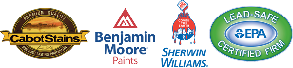 Cabot Stains, Benjamin Moore, Sherwin-Williams, and EPA Lead-Safe Certified Firm