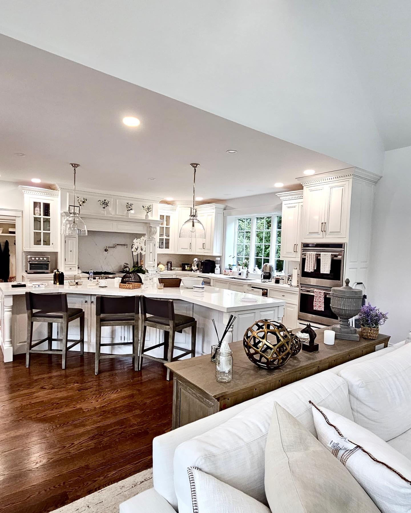 Luxury white kitchen interior painting and remodeling, New England