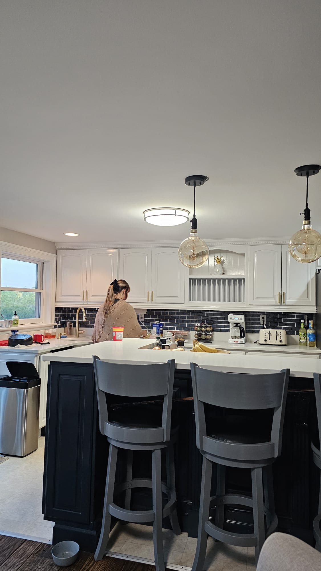 Full kitchen remodel with subway tile and custom cabinets
